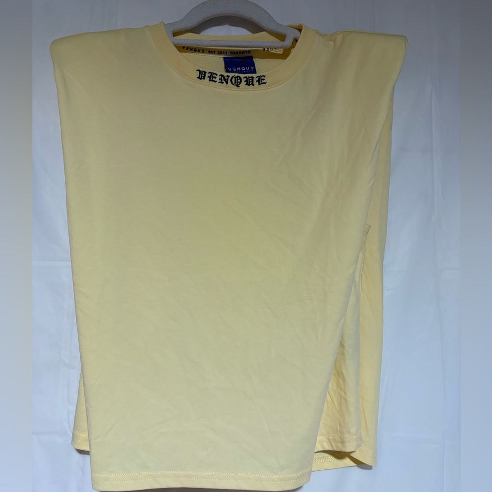 Venque women sleeveless shirt yellow size xs/small